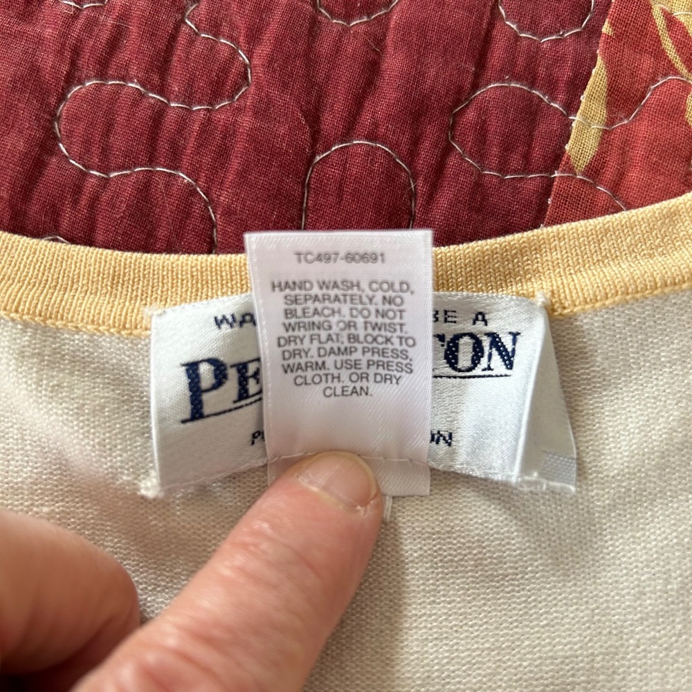 Pendleton Silk Blend Long Sleeve Button Front Car… - image 5